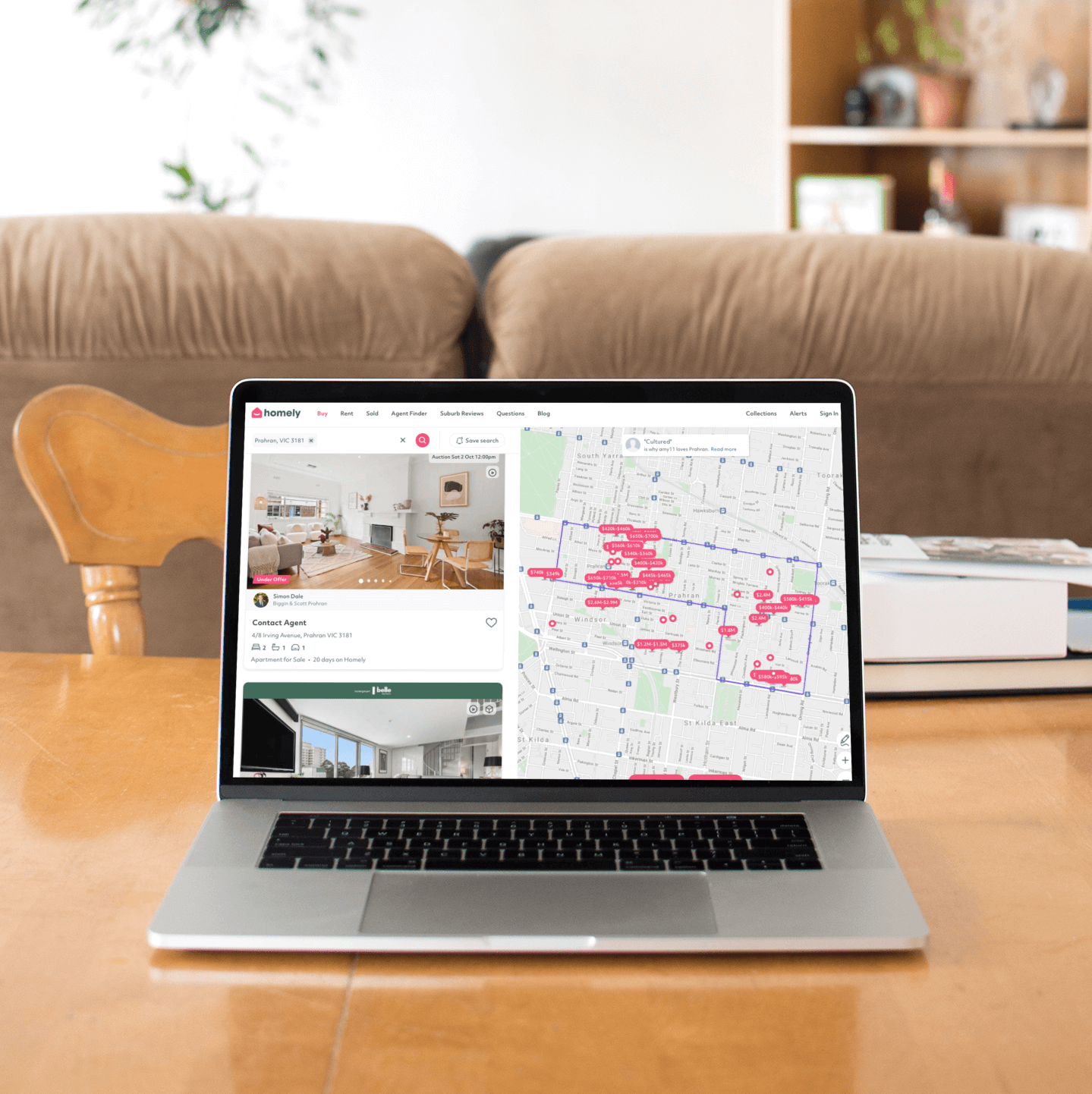 Homely property search on macbook