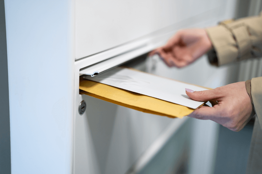 Information notice sent through mail for tenant